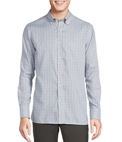 Daniel Cremieux Signature Label Non-Iron Windowpane Long Sleeve Woven Shirt