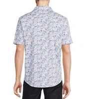 Daniel Cremieux Signature Label Paisley Print Short Sleeve Coatfront Shirt