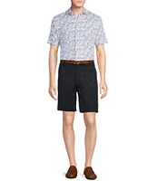Daniel Cremieux Signature Label Paisley Print Short Sleeve Coatfront Shirt