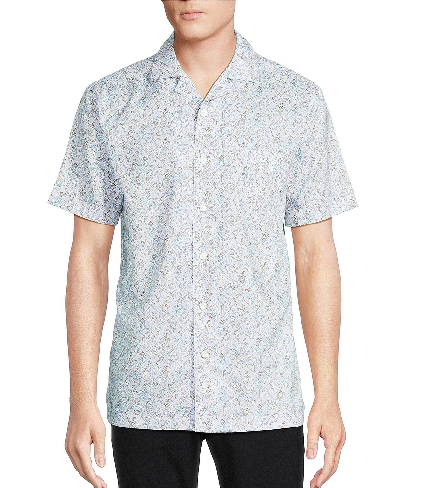 Daniel Cremieux Signature Label Paisley Short Sleeve Woven Camp Shirt