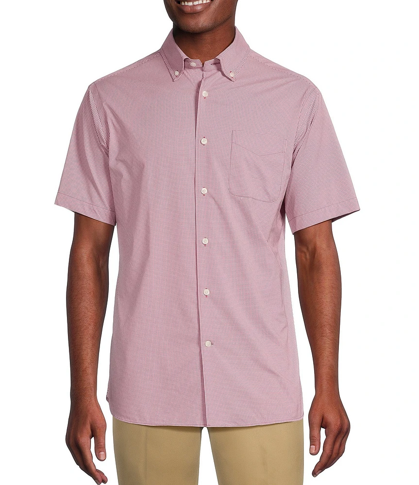 Daniel Cremieux Signature Label Performance Stretch Check Short Sleeve Woven Shirt