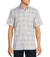 Daniel Cremieux Signature Label Plaid Lyocell-Cotton Short Sleeve Woven Shirt