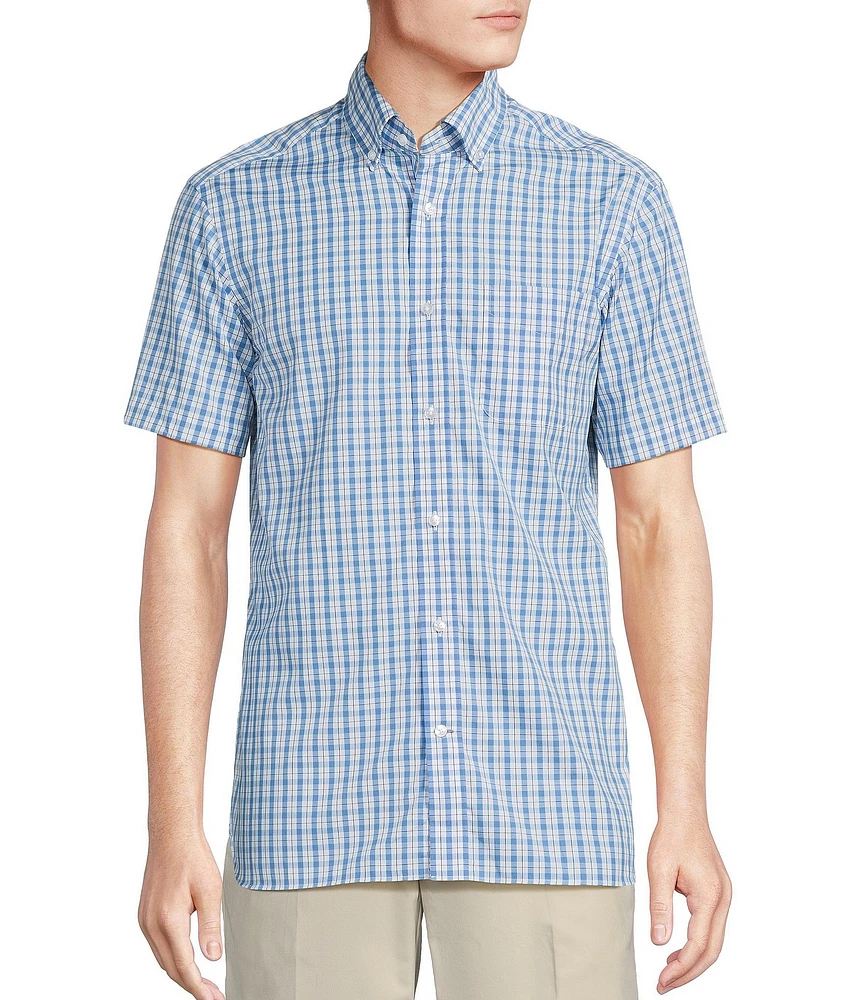 Daniel Cremieux Signature Label Poplin Check Short Sleeve Woven Shirt