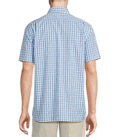 Daniel Cremieux Signature Label Poplin Check Short Sleeve Woven Shirt