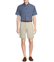 Daniel Cremieux Signature Label Poplin Gingham Short Sleeve Woven Shirt