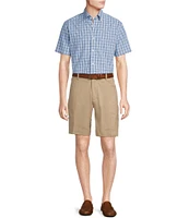 Daniel Cremieux Signature Label Poplin Glen Plaid Short Sleeve Woven Shirt