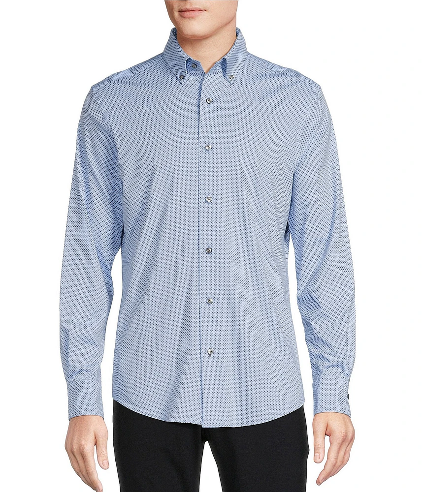 Daniel Cremieux Signature Label Print Luxe Stretch Woven Shirt