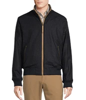 Daniel Cremieux Signature Label Reversible Suede Bomber Jacket