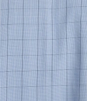 Daniel Cremieux Signature Label Short Sleeve Button Down Poplin Windowpane Woven Shirt