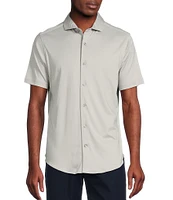 Daniel Cremieux Signature Label Solid Supima Cotton Short Sleeve Coatfront Shirt