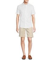 Daniel Cremieux Signature Label Solid Supima Cotton Short Sleeve Coatfront Shirt