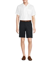 Daniel Cremieux Signature Label Solid Short Sleeve Woven Camp Shirt