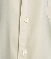Daniel Cremieux Signature Label Solid Short Sleeve Woven Camp Shirt