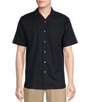 Daniel Cremieux Signature Label Solid Short Sleeve Woven Camp Shirt