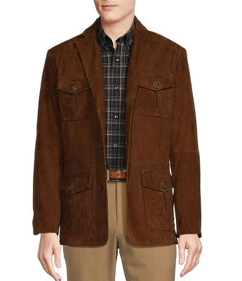 Daniel Cremieux Signature Label Solid Suede Field Jacket