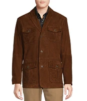 Daniel Cremieux Signature Label Solid Suede Field Jacket