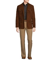 Daniel Cremieux Signature Label Solid Suede Field Jacket