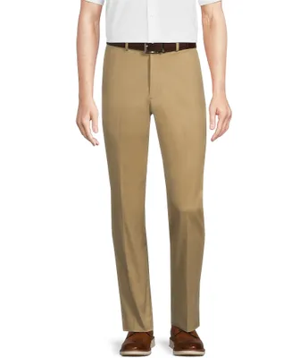 Daniel Cremieux Signature Label Solid Twill Flat Front Hollowcore Performance Pants