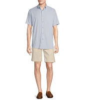 Daniel Cremieux Signature Label Stretch Checked Short Sleeve Woven Shirt