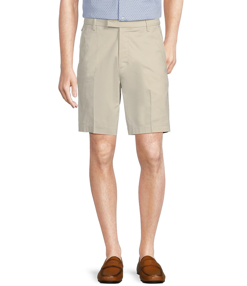 Daniel Cremieux Signature Label Stretch Flat-Front Supima Cotton 9#double; Inseam Shorts