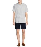 Daniel Cremieux Signature Label Stretch Large Plaid Short Sleeve Woven Shirt