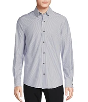 Daniel Cremieux Signature Label Stripe Luxe Stretch Long Sleeve Woven Shirt