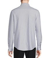 Daniel Cremieux Signature Label Stripe Luxe Stretch Long Sleeve Woven Shirt