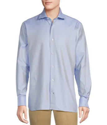 Daniel Cremieux Signature Label Textured Long Sleeve Woven Shirt