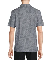 Daniel Cremieux Signature Label Tile Print Short Sleeve Woven Camp Shirt