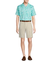 Daniel Cremieux Signature Label Tonal Floral Print Short Sleeve Woven Shirt