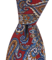 Daniel Cremieux Signature Paisley Printed 3 3/8#double; Woven Silk Tie