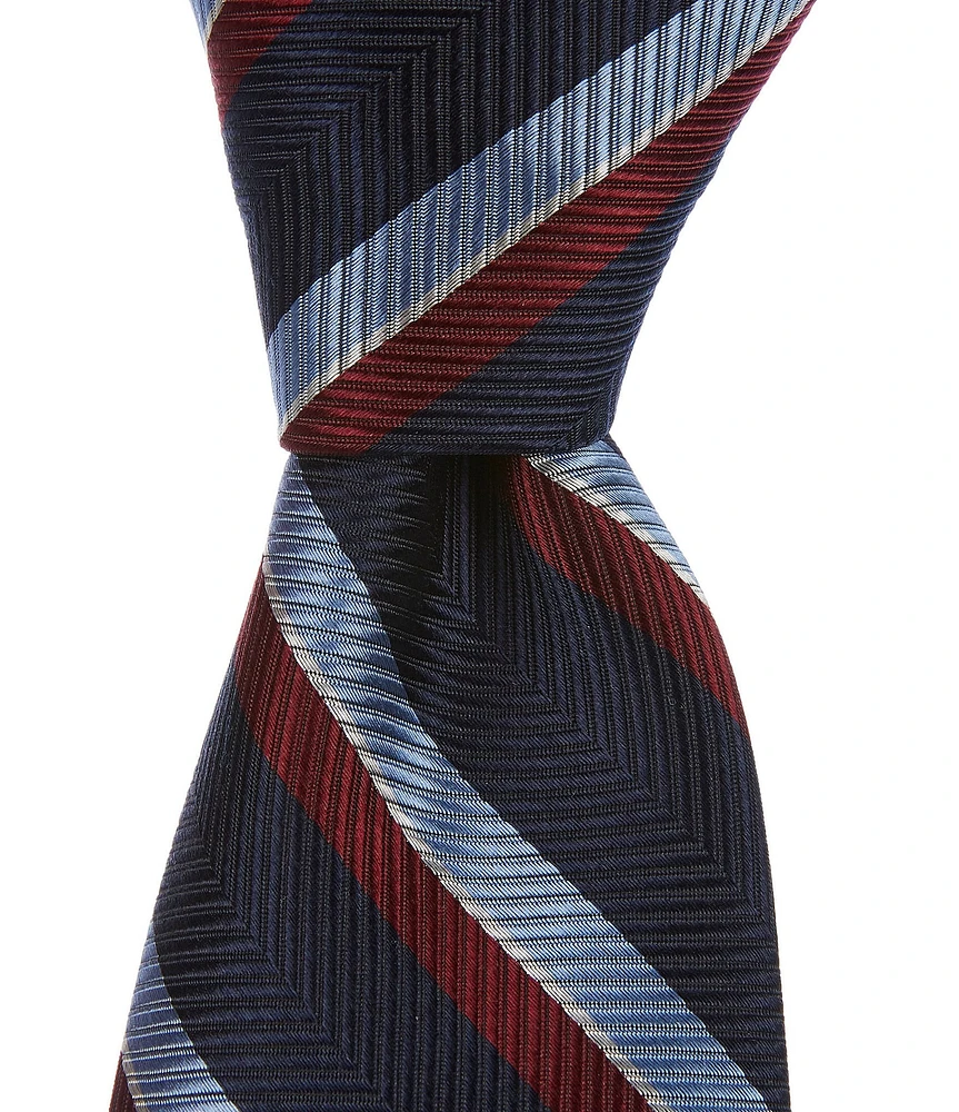 Daniel Cremieux Signature Stripe 3 3/8#double; Woven Silk Tie