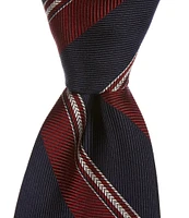 Daniel Cremieux Signature Wide Stripe 3 3/8#double; Woven Silk Tie