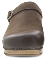 Dansko Berry Nubuck Suede Convertible Buckle Strap Clogs