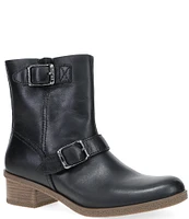 Dansko Delphine Leather Buckled Booties