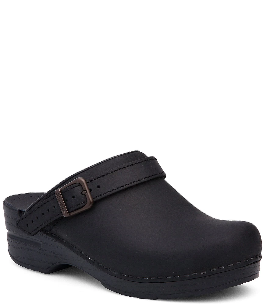 Dansko Ingrid Oiled Leather Buckle Clogs