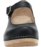 Dansko Lilah Leather Mary Jane Clog Pumps