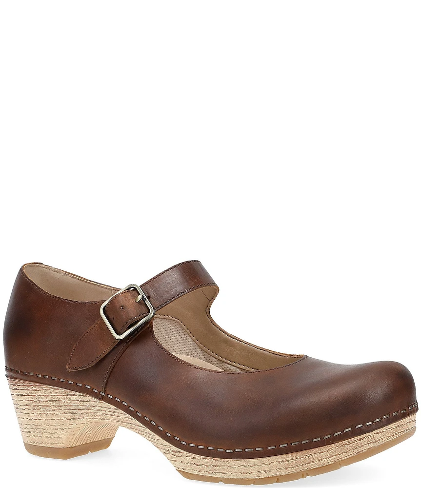 Dansko Lilah Leather Mary Jane Clog Pumps