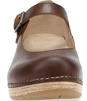 Dansko Lilah Leather Mary Jane Clog Pumps