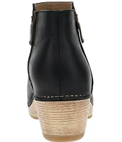 Dansko Lizanne Leather Double Zipper Booties