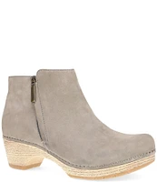 Dansko Lizanne Nubuck Suede Double Zipper Booties