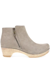 Dansko Lizanne Nubuck Suede Double Zipper Booties