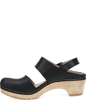 Dansko Lucia Leather Slingback Open Clogs