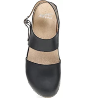 Dansko Lucia Leather Slingback Open Clogs