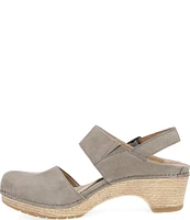 Dansko Lucia Nubuck Suede Slingback Open Clogs