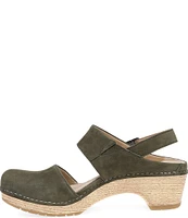 Dansko Lucia Nubuck Suede Slingback Open Clogs