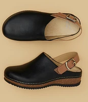 Dansko Merrin Leather Slingback Strap Clogs