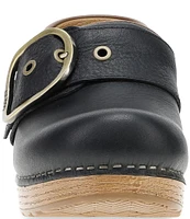 Dansko Pearson Leather Buckled Clogs