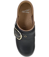 Dansko Pearson Leather Buckled Clogs