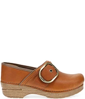 Dansko Pearson Leather Buckled Clogs